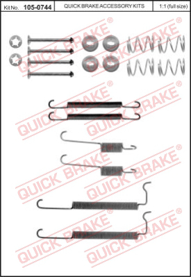 105-0744 QUICK BRAKE Комплектующие, тормозная колодка