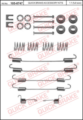 105-0747 QUICK BRAKE Комплектующие, тормозная колодка