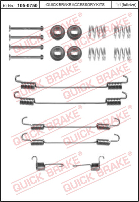 105-0750 QUICK BRAKE Комплектующие, тормозная колодка