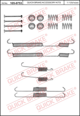 Комплектующие тормозной колодки QUICK BRAKE 105-0753