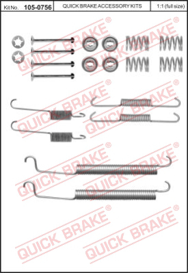 Комплектующие тормозной колодки QUICK BRAKE 105-0756