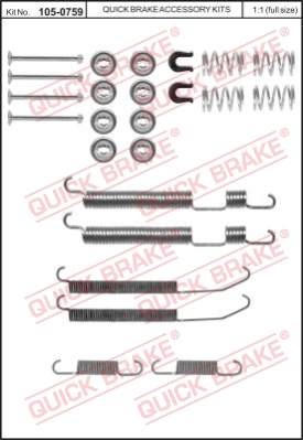 Комплектующие тормозной колодки QUICK BRAKE 105-0759