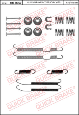 Комплектующие, тормозная колодка QUICK BRAKE 105-0760