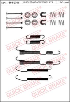 Комплектующие, тормозная колодка QUICK BRAKE 105-0761