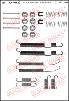 Комплектующие тормозной колодки QUICK BRAKE 105-0762
