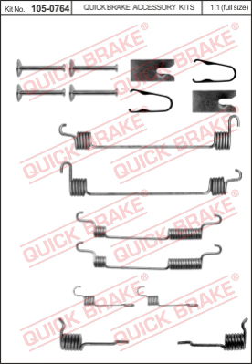 Комплектующие тормозной колодки QUICK BRAKE 105-0764