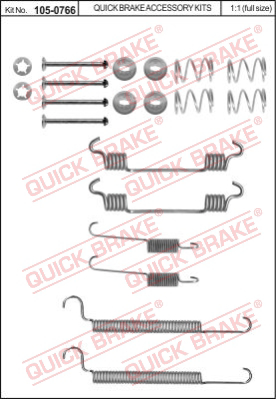 105-0766 QUICK BRAKE Комплектующие, тормозная колодка