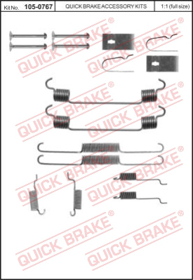 Комплектующие тормозной колодки QUICK BRAKE 105-0767