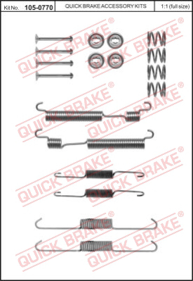 Комплектующие, тормозная колодка QUICK BRAKE 105-0770