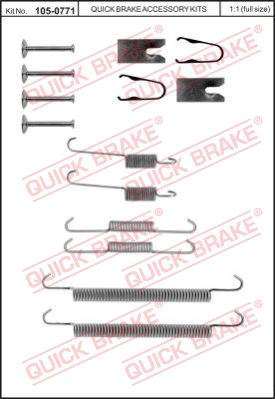 105-0771 QUICK BRAKE Комплектующие, тормозная колодка