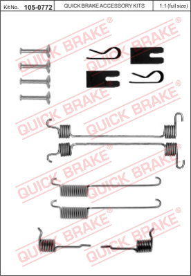 105-0772 QUICK BRAKE Комплектующие, тормозная колодка