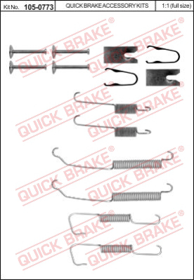 105-0773 QUICK BRAKE Комплектующие, тормозная колодка