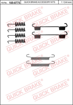 105-0775 QUICK BRAKE Комплектующие, стояночная тормозная система