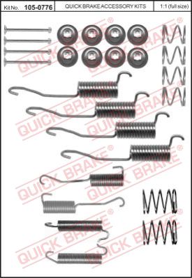 Комплектующие тормозной колодки QUICK BRAKE 105-0776