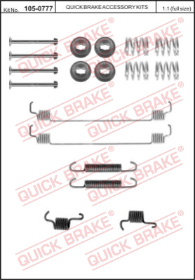 Комплектующие тормозной колодки QUICK BRAKE 105-0777