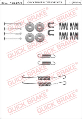 105-0778 QUICK BRAKE Комплектующие, тормозная колодка