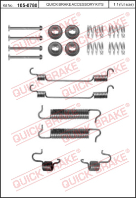 105-0780 QUICK BRAKE Комплектующие, тормозная колодка