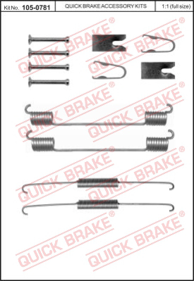 105-0781 QUICK BRAKE Комплектующие, тормозная колодка