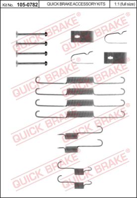 Комплектующие тормозной колодки QUICK BRAKE 105-0782