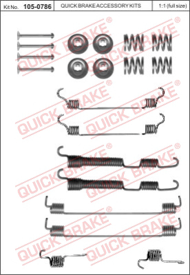Комплектующие тормозной колодки QUICK BRAKE 105-0786