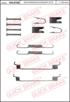 Комплектующие, тормозная колодка QUICK BRAKE 105-0789