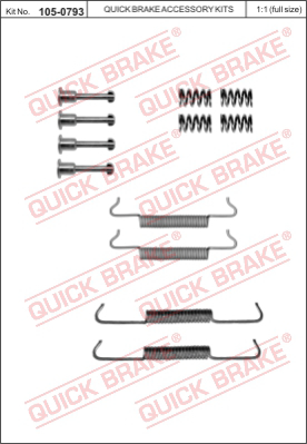 105-0793 QUICK BRAKE Комплектующие, стояночная тормозная система