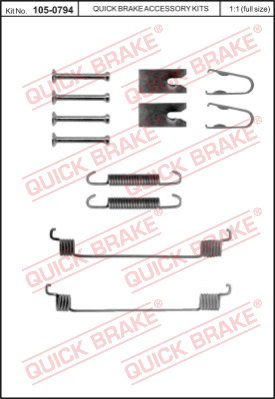 105-0794 QUICK BRAKE Комплектующие, тормозная колодка