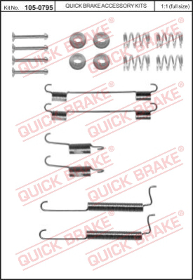 105-0795 QUICK BRAKE Комплектующие, тормозная колодка