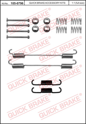 105-0796 QUICK BRAKE Комплектующие, тормозная колодка