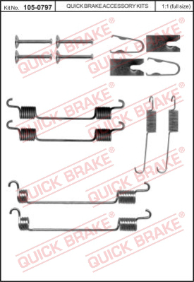 105-0797 QUICK BRAKE Комплектующие, тормозная колодка