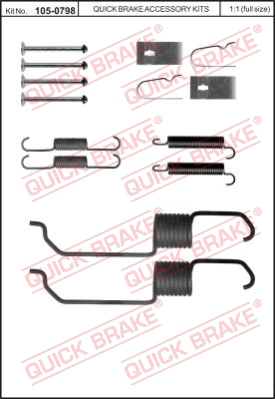 Комплектующие тормозной колодки QUICK BRAKE 105-0798