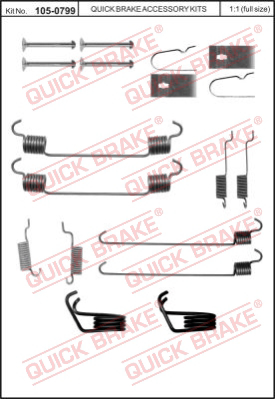 105-0799 QUICK BRAKE Ремкомплект стояночного тормоза