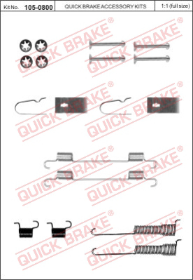 Комплектующие тормозной колодки QUICK BRAKE 105-0800