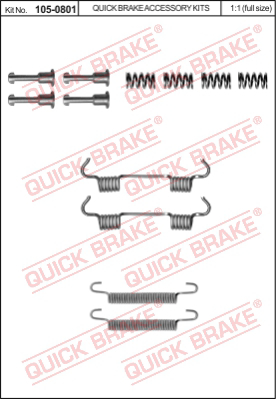 Комплектующие, стояночная тормозная система QUICK BRAKE 105-0801