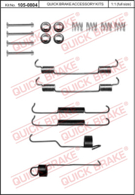 105-0804 QUICK BRAKE Комплектующие, тормозная колодка