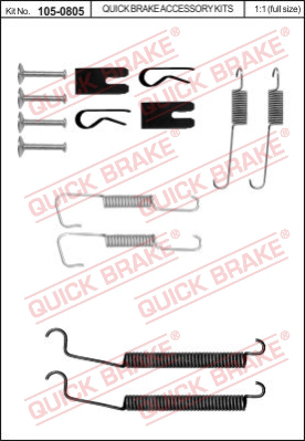 105-0805 QUICK BRAKE Комплектующие, тормозная колодка