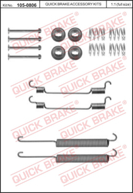 105-0806 QUICK BRAKE Комплектующие, тормозная колодка