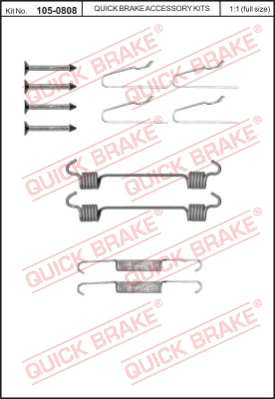 105-0808 QUICK BRAKE Комплектующие, стояночная тормозная система