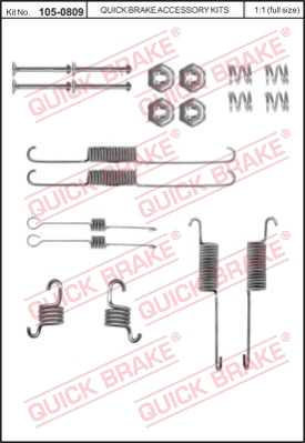 Комплектующие тормозной колодки QUICK BRAKE 105-0809