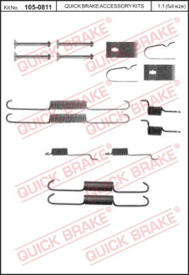 105-0811 QUICK BRAKE Комплектующие, тормозная колодка