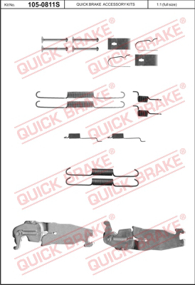 Ремкомплект стояночного тормоза QUICK BRAKE 105-0811S