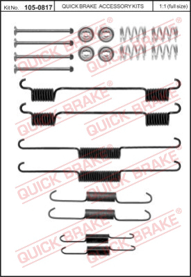 105-0817 QUICK BRAKE Комплектующие, тормозная колодка