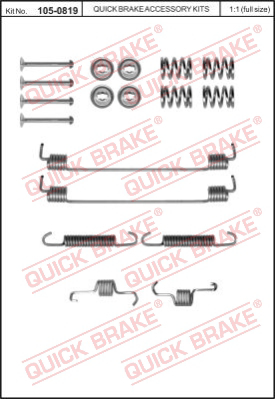 105-0819 QUICK BRAKE Комплектующие, тормозная колодка