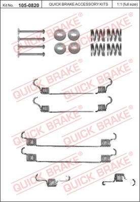 105-0820 QUICK BRAKE Комплектующие, тормозная колодка