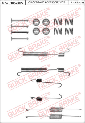 105-0822 QUICK BRAKE Комплектующие, тормозная колодка