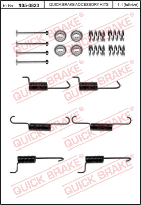 105-0823 QUICK BRAKE Комплектующие, стояночная тормозная система