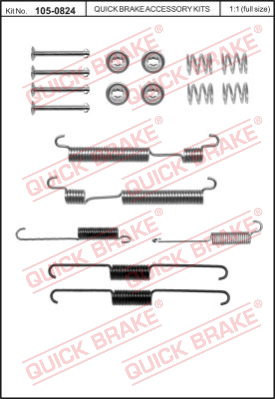 105-0824 QUICK BRAKE Комплектующие, тормозная колодка