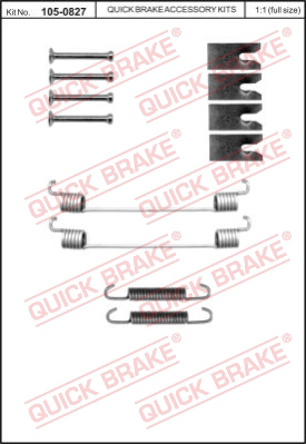 105-0827 QUICK BRAKE Комплектующие, тормозная колодка