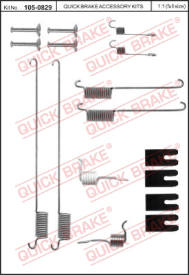 105-0829 QUICK BRAKE Комплектующие, тормозная колодка