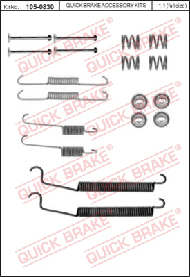 105-0830 QUICK BRAKE Комплектующие, тормозная колодка